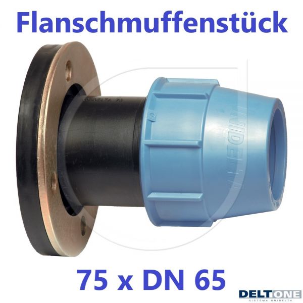 UNIDELTA Klemmverbinder Flanschmuffenstück 75 mm x DN 65