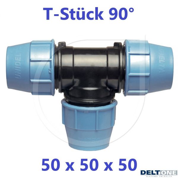 UNIDELTA Klemmverbinder T-Stück 90° 50mm DN40