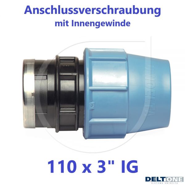 UNIDELTA Klemmverbinder Anschlussverschraubung mit Innengewinde 110 x 3" DeltOne