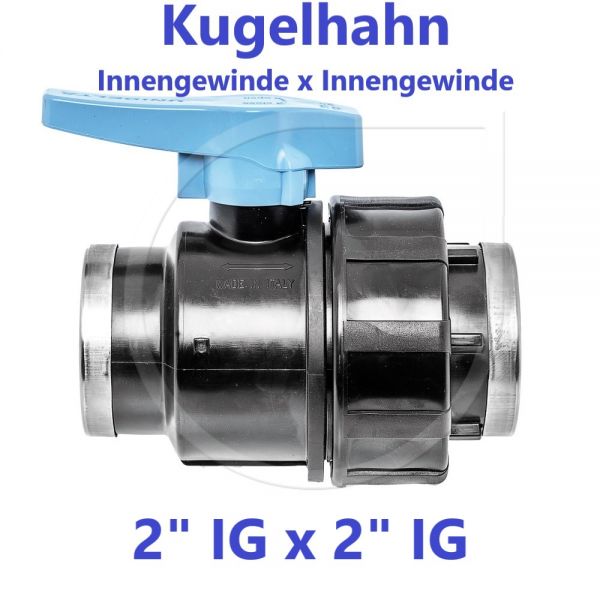 UNIDELTA Klemmverbinder Kugelhahn Innengewinde x Innengewinde 2" IG x 2" IG