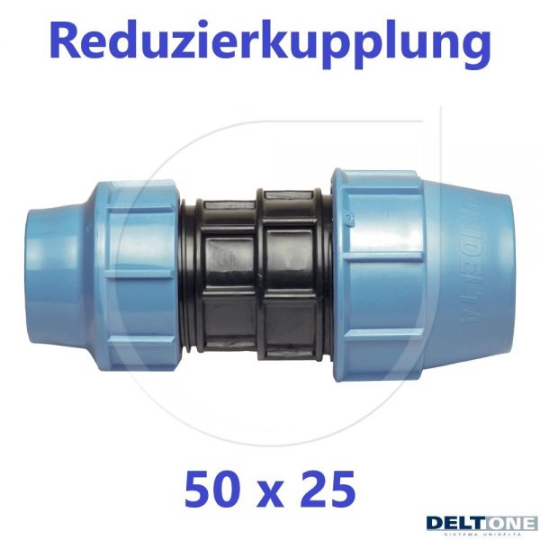 UNIDELTA Klemmverbinder Reduzierkupplung 50 x 25mm DN40xDN20 DeltOne