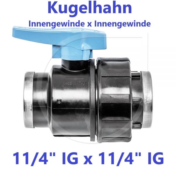 UNIDELTA Klemmverbinder Kugelhahn Innengewinde x Innengewinde 11/4" IG x 11/4" IG