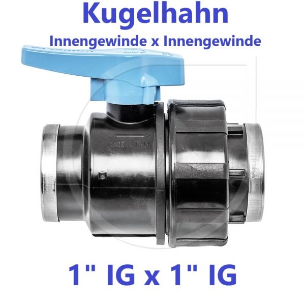 UNIDELTA Klemmverbinder Kugelhahn Innengewinde x Innengewinde 1" IG x 1" IG