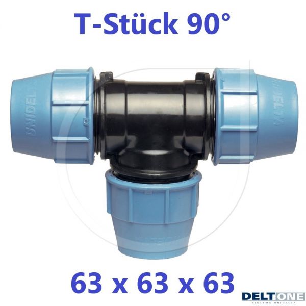 UNIDELTA Klemmverbinder T-Stück 90° 63mm DN50