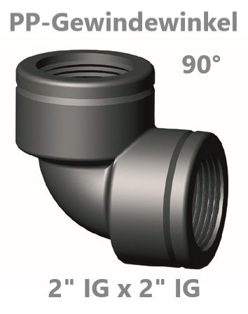 PP Gewindewinkel 90° 2" IG x IG