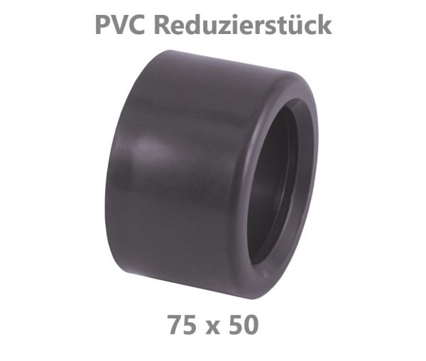PVC Reduktion kurz 75 x 50