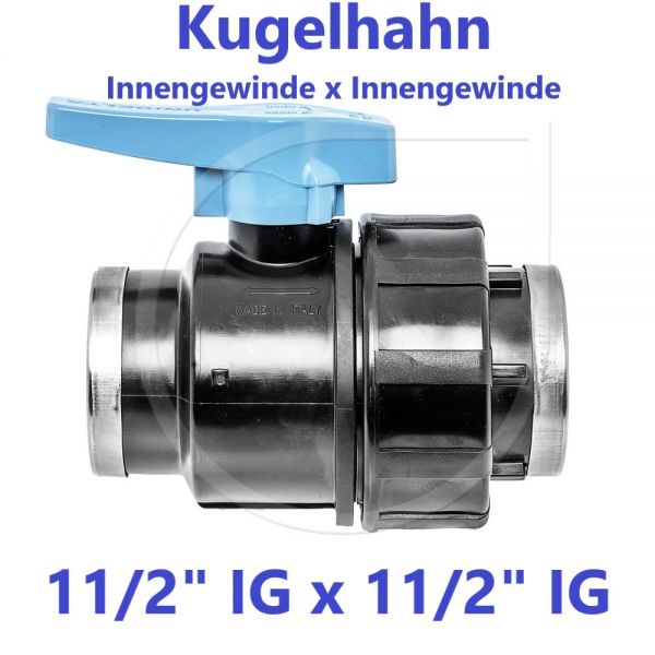 UNIDELTA Klemmverbinder Kugelhahn Innengewinde x Innengewinde 11/2" IG x 11/2" IG