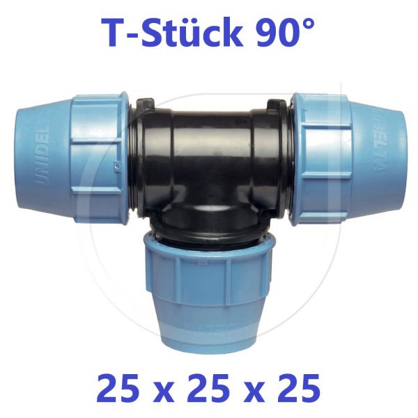 UNIDELTA Klemmverbinder T-Stück 90° 25mm DN20