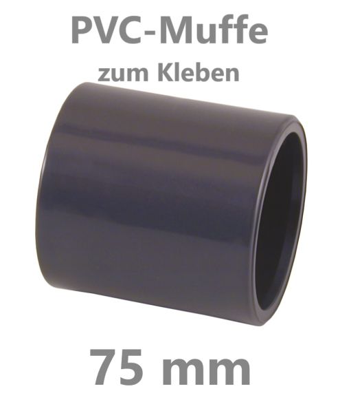 PVC Muffe 75 x 75