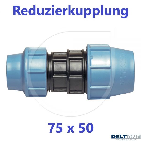 UNIDELTA Klemmverbinder Reduzierkupplung 75 x 50mm DN65xDN40 DeltOne