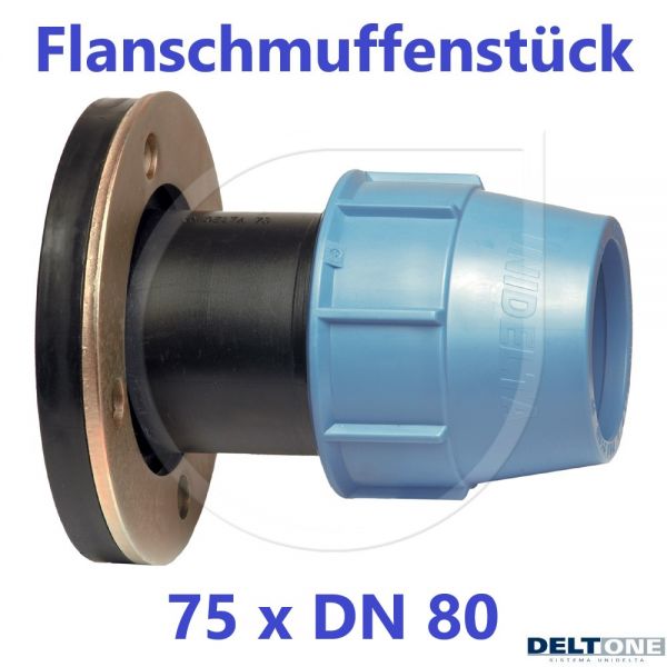 UNIDELTA Klemmverbinder Flanschmuffenstück 75 mm x DN 80