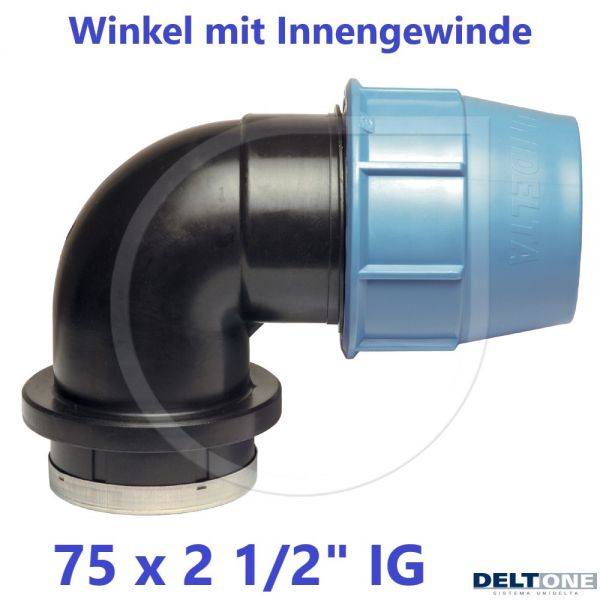 UNIDELTA Klemmverbinder Winkel mit Innengewinde 75 x 21/2" DeltOne